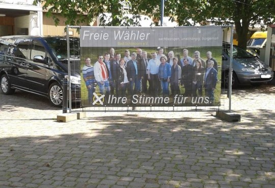 Trotz Neufassung der Wahlplakatsatzung, wird die Wahlwerbung auch weiterhin dafür sorgen, dass die Gemeinde nicht unbedingt schöner wird - auch Rechtsstreitigkeiten sind nicht ausgeschlossen - wie z.B. 2014 zwischen Gemeinde und Freien Wählern.