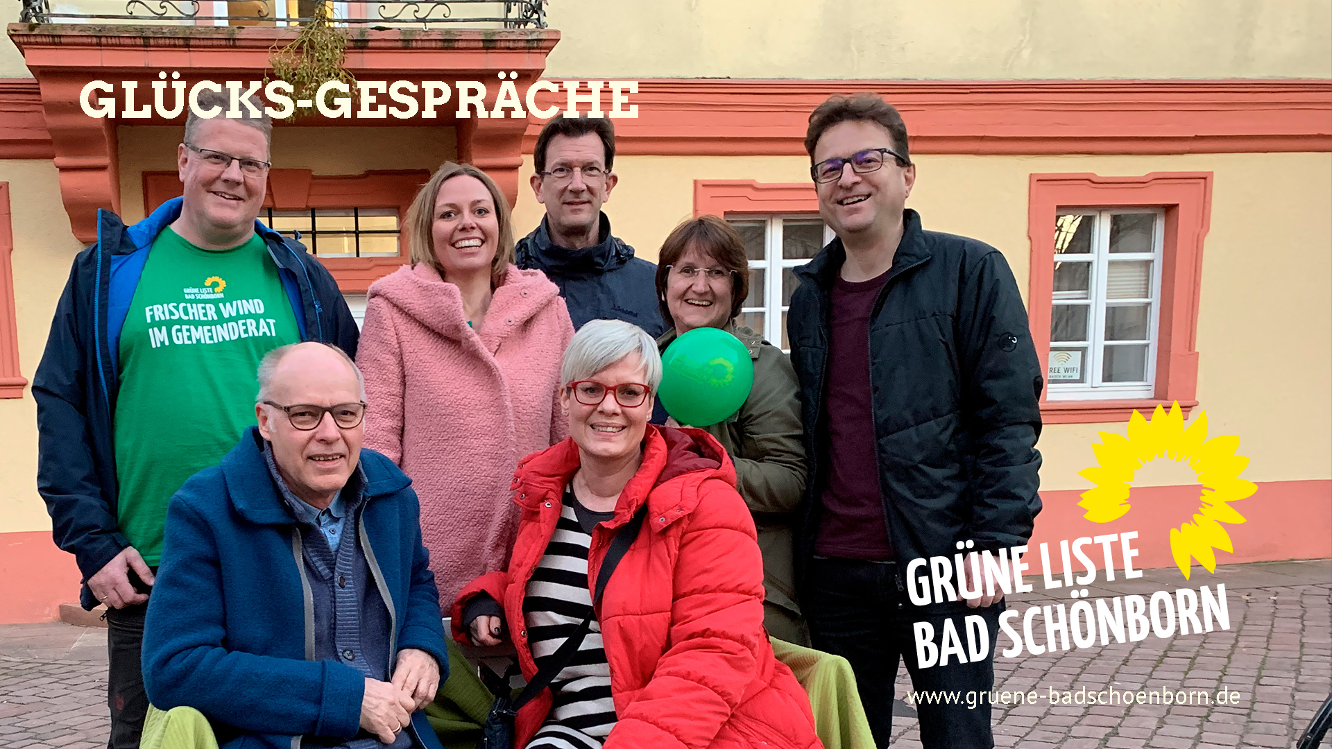 Glücksgespräche der Grünen Liste am 20. März 2019 auf dem Marktplatz Mingolsheim