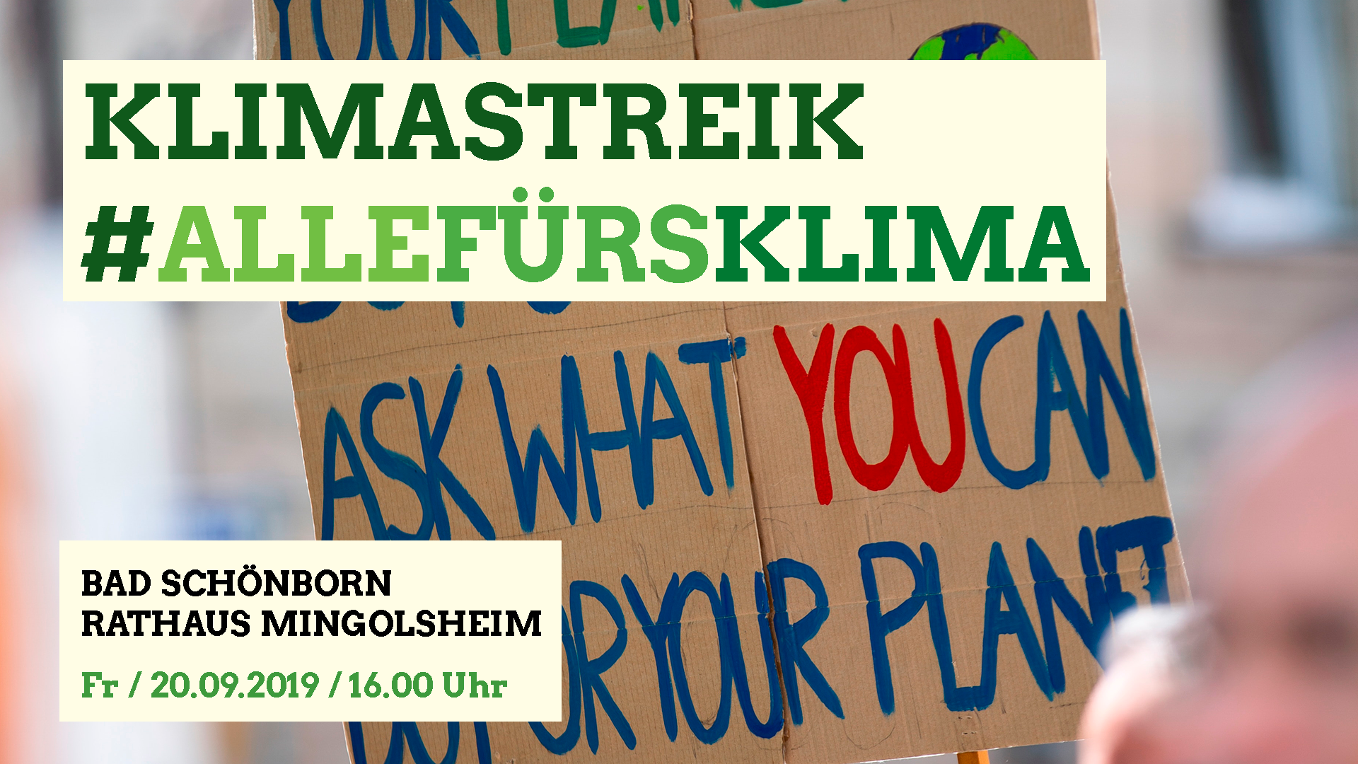 Klimastreik am 20.09.2019 auch in Bad Schönborn