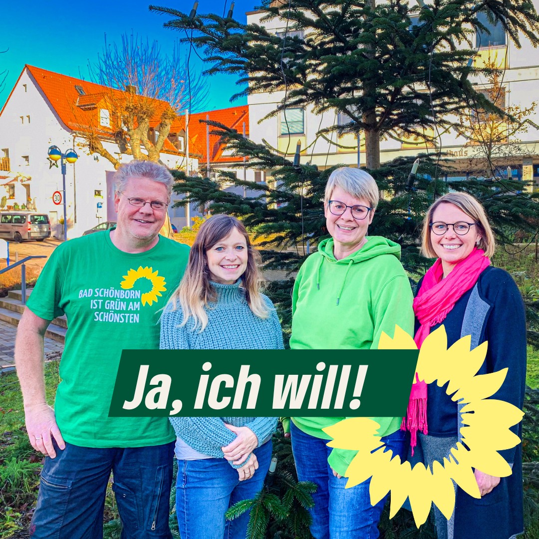 "Ja, ich will!" Ortsvorstand Die Grünen Bad Schönborn 2024-2025 (Bild: OV Grüne Bad Schönborn)