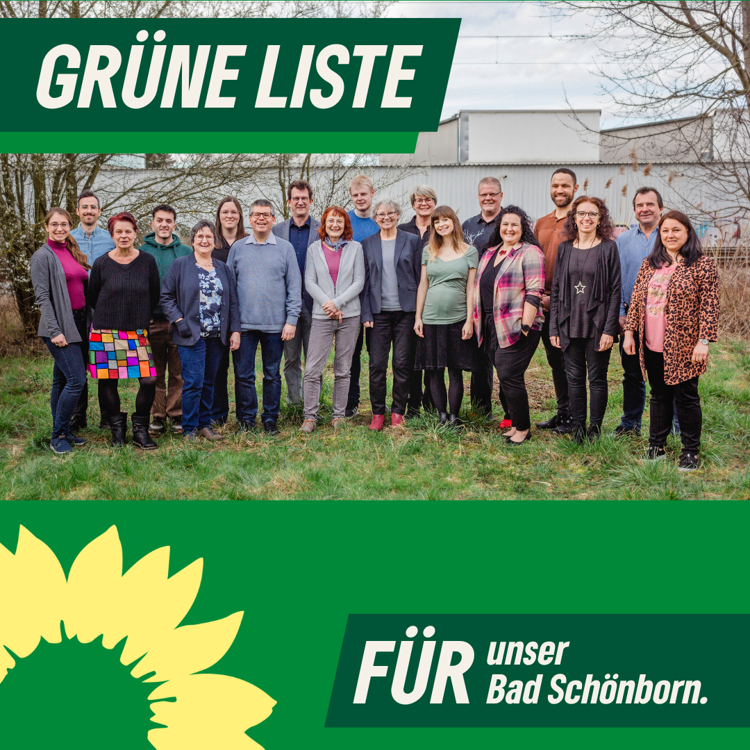 Grüne Liste Bad Schönborn mit Kandidat:innen für die Gemeinderatswahl am 9. Juni 2024