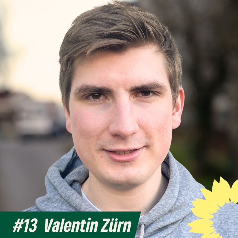 Grüne Liste Listenplatz #13 Valentin Zürn (Bildrechte: Grüne Liste Bad Schönborn)