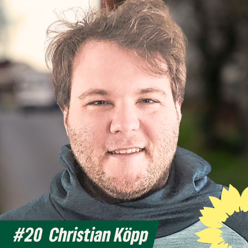 Grüne Liste Listenplatz #20 Christian Köpp (Bildrechte: Grüne Liste Bad Schönborn)