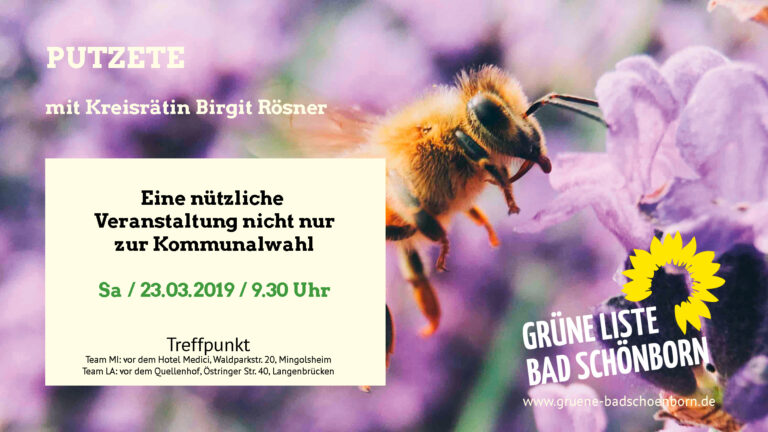 Putzete mit Kreisrätin Birgit Rösner