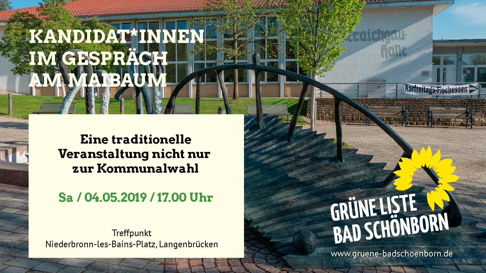 Kandidatinnen im GesprÃ¤ch am Maibaum LA am 4. Mai 2019