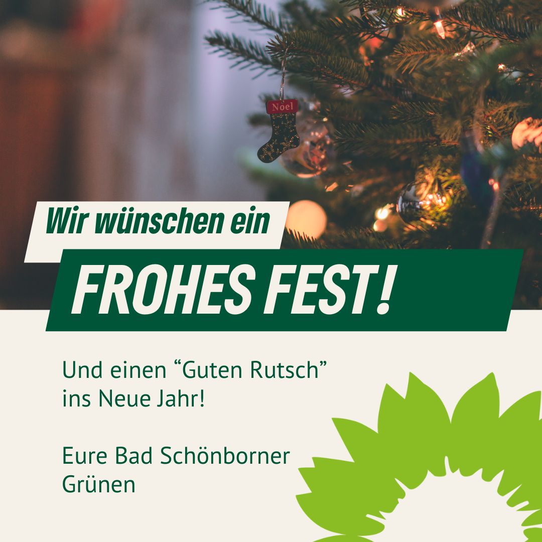 Wir wÃ¼nschen ein frohes Fest und einen "Guten Rutsch" ins Neue Jahr!