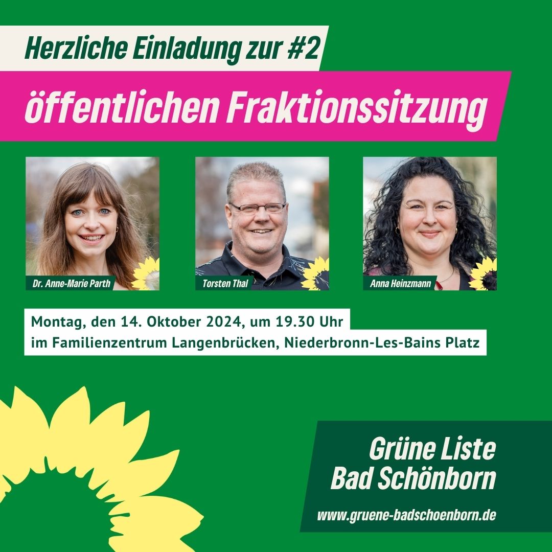 Einladung zur Ã¶ffentlichen Fraktionssitzung #2