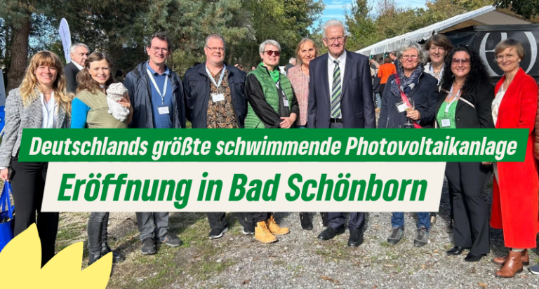 Eröffnung Deutschlands größte schwimmenden PV Anlage