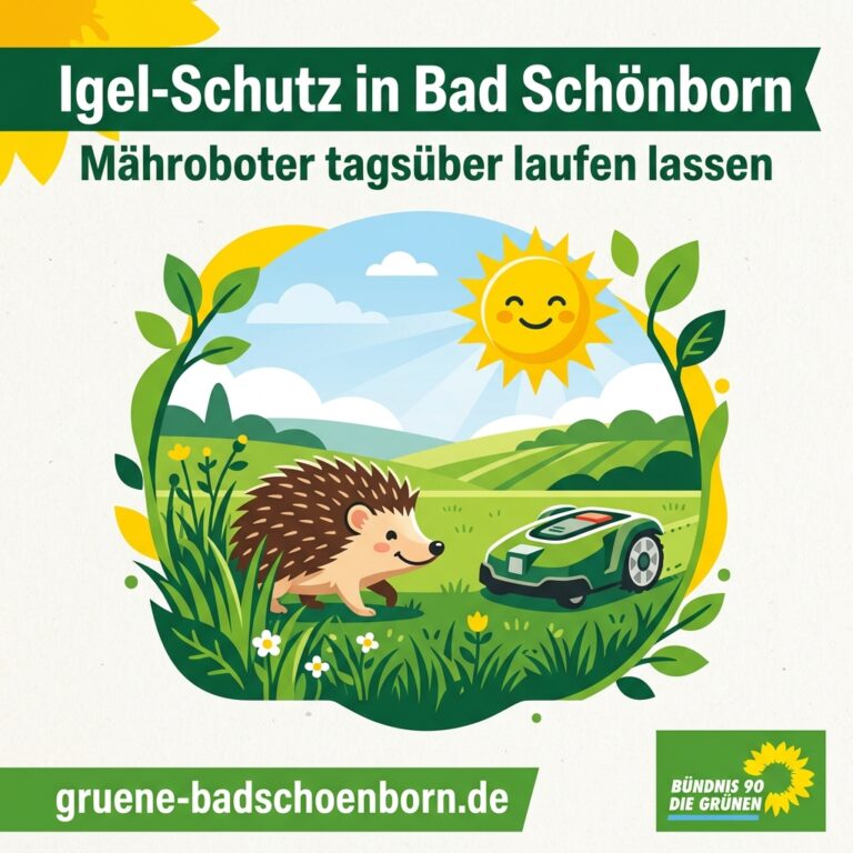 Igel schützen & Mähroboter am Tag nutzen: Unser Antrag für ein sicheres Miteinander im Garten