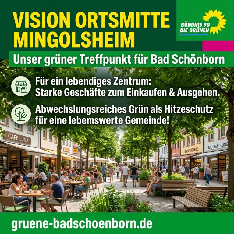 Vision Ortsmitte Mingolsheim: Ein lebendiger Treffpunkt mit starkem Handel und grünem Hitzeschutz
